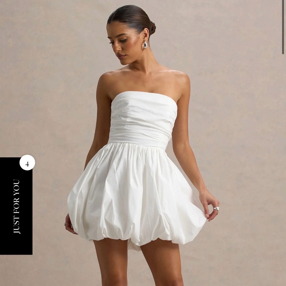 Club l London white puff dress